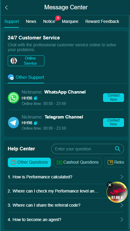 HH98 support